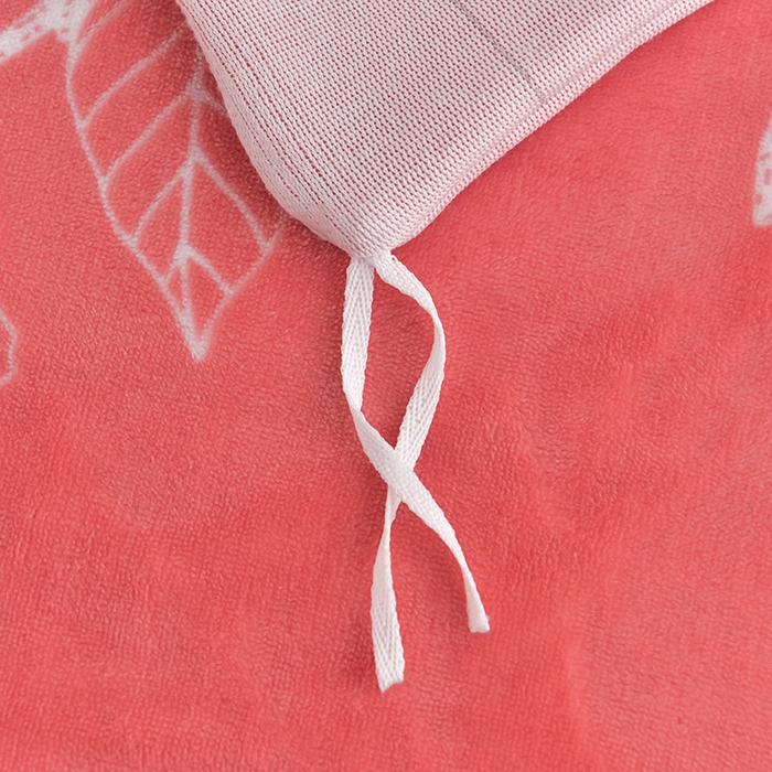 91家纺网 家纺一手货源 找家纺 绘萱2025新品爆款8斤包边印花牛奶绒四件套床裙款法莱绒金貂貂狐 枝繁叶茂-粉