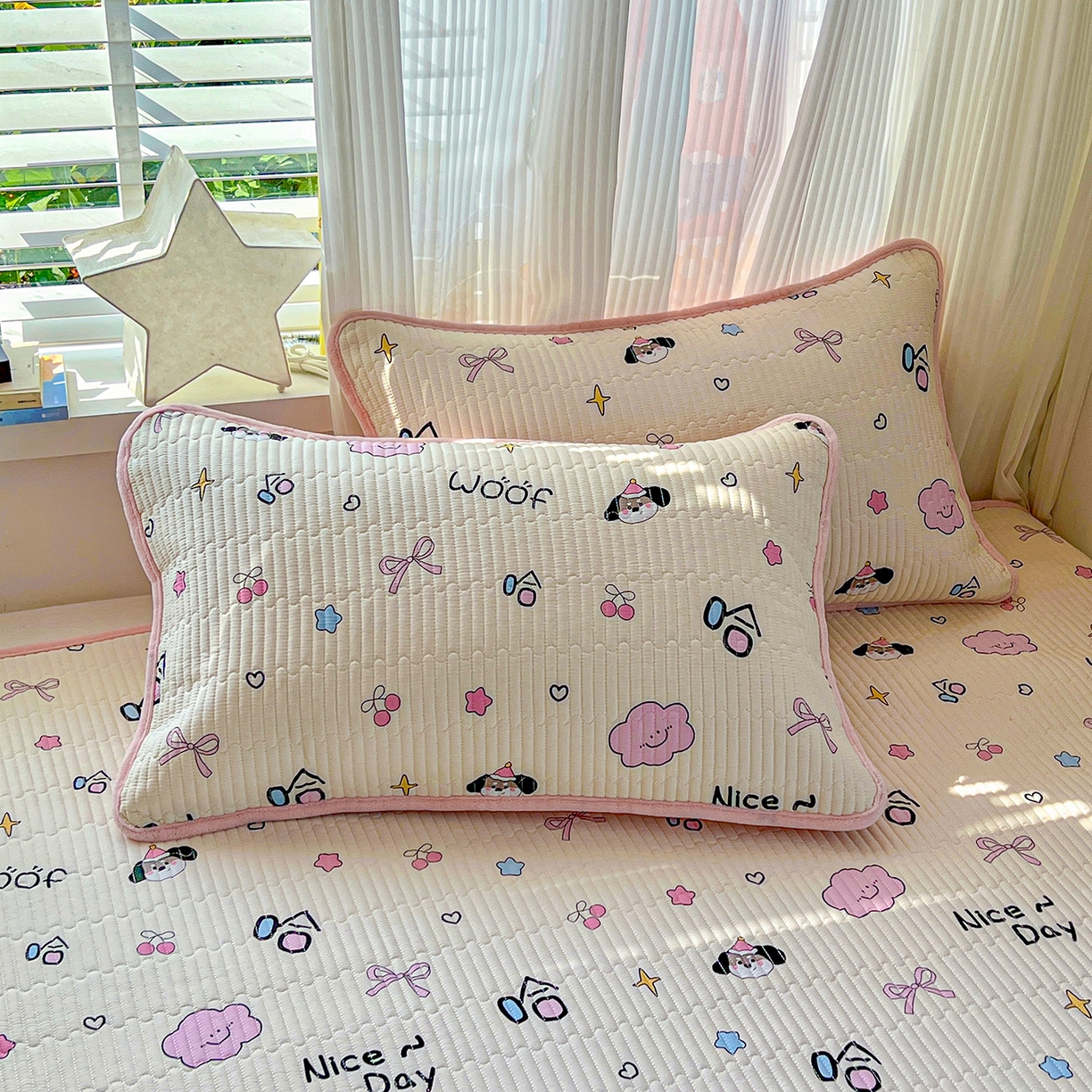 91家纺网 家纺一手货源 找家纺 X猫先生 2025新品棉加绒床盖一面全棉一面牛奶绒床盖炕盖加厚床单床垫四季款系列二 哈哈狗（A棉B绒）