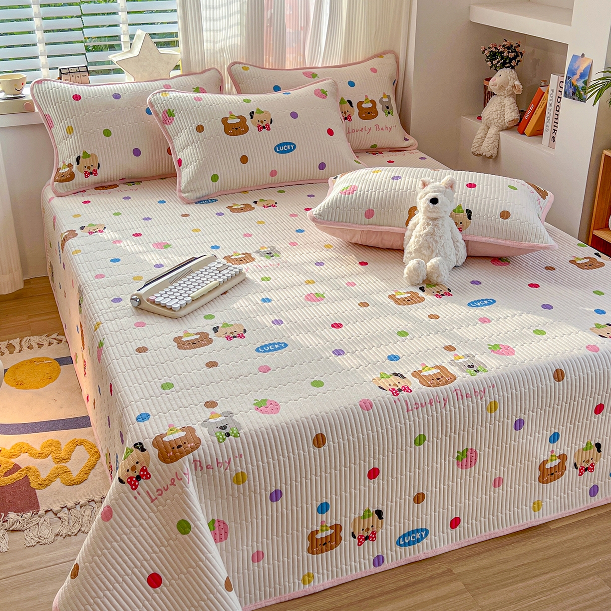 91家纺网 家纺一手货源 找家纺 X猫先生 2025新品棉加绒床盖一面全棉一面牛奶绒床盖炕盖加厚床单床垫四季款系列二 冒险家（A棉B绒）