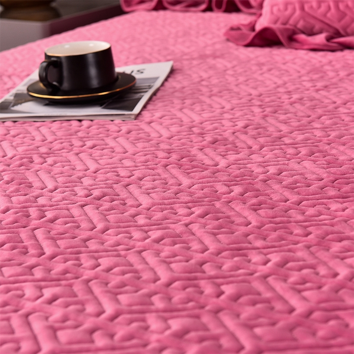 91家纺网 家纺一手货源 找家纺 （总）忘忧草 2025新款婴儿绒夹棉单床裙 床裙单件-安娜系列