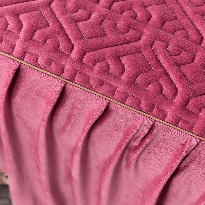 91家纺网 家纺一手货源 找家纺 （总）忘忧草 2025新款婴儿绒夹棉单床裙 床裙单件-安娜系列