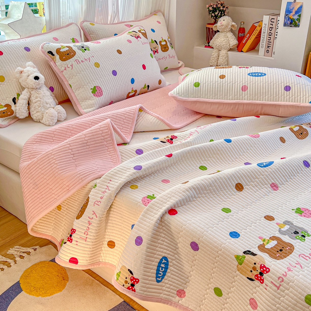 91家纺网 家纺一手货源 找家纺 X猫先生 2025新品棉加绒床盖一面全棉一面牛奶绒床盖炕盖加厚床单床垫四季款系列二 冒险家（A棉B绒）