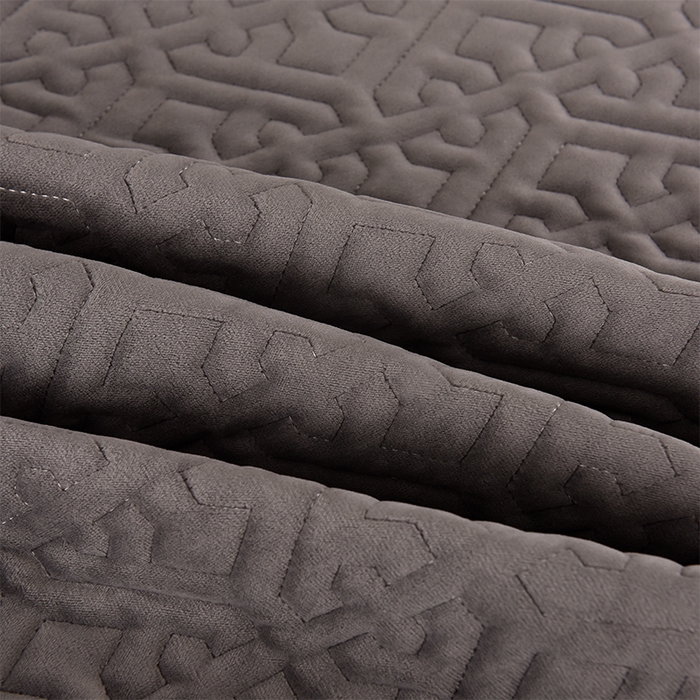 91家纺网 家纺一手货源 找家纺 忘忧草 2025新款婴儿绒夹棉单床裙 床裙单件-安娜系列 安娜-高级灰