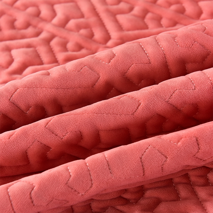 91家纺网 家纺一手货源 找家纺 忘忧草 2025新款婴儿绒夹棉单床裙 床裙单件-安娜系列 安娜-橘皮粉