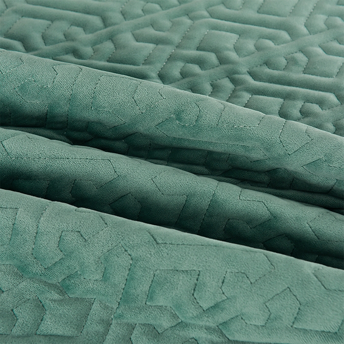 91家纺网 家纺一手货源 找家纺 忘忧草 2025新款婴儿绒夹棉单床裙 床裙单件-安娜系列 安娜-迷雾绿