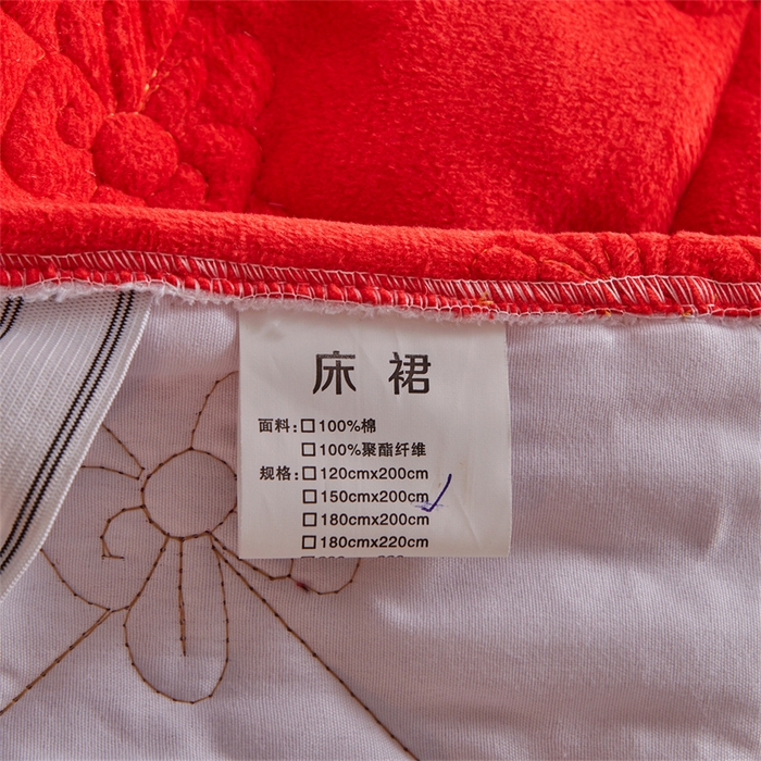 91家纺网 家纺一手货源 找家纺 （总）屹成家纺2025新款水晶绒夹棉绗缝蕾丝床裙三件套（塞纳河畔）床裙单件起售价不低于105元