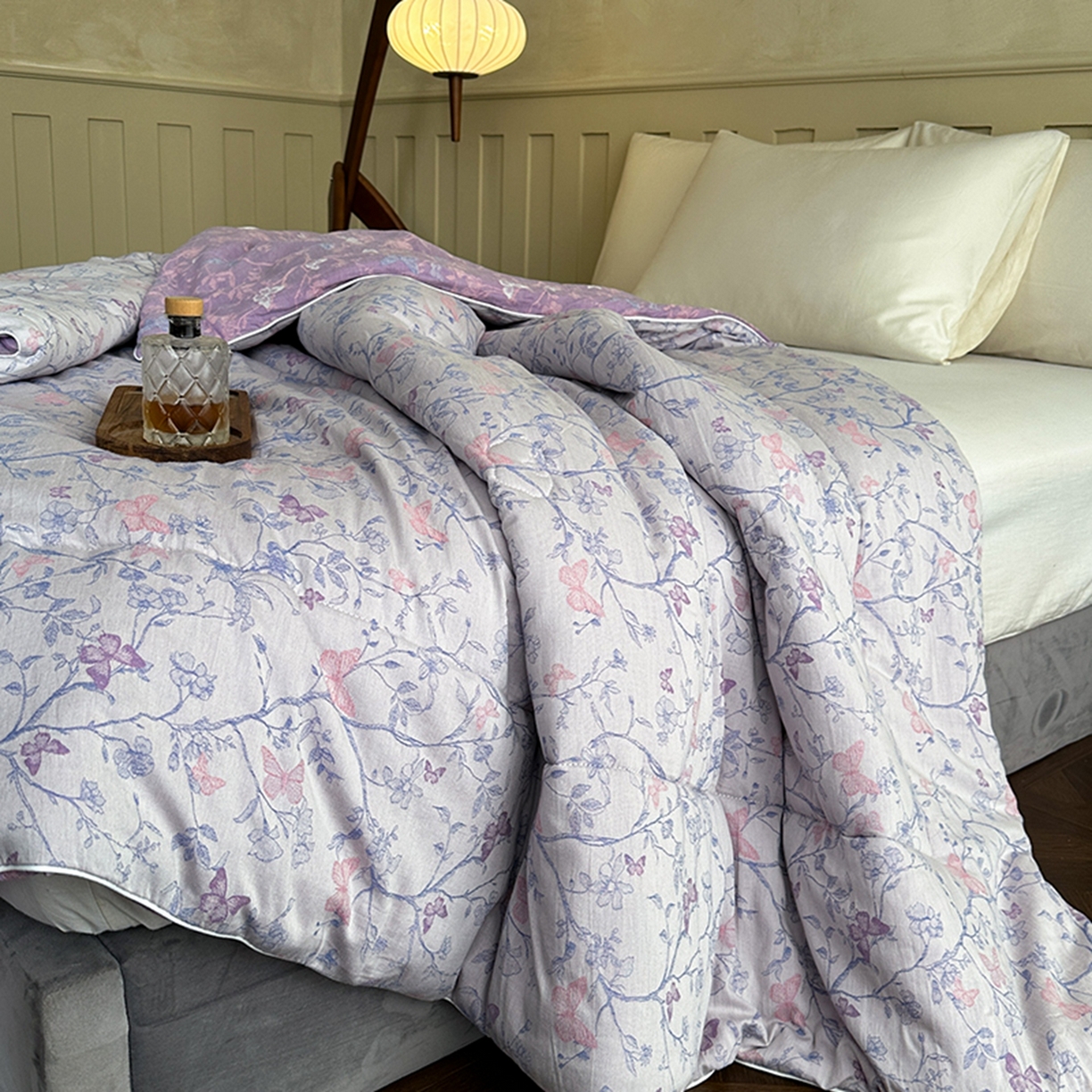 91家纺网 家纺一手货源 找家纺 （总）睡棉坊 2025新款全棉纯棉色织提花双层纱冬被被子被芯