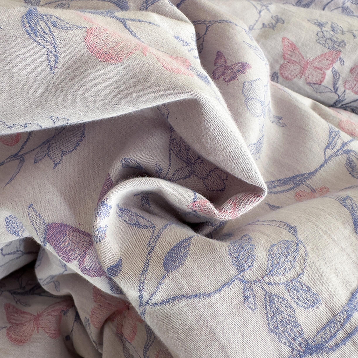 91家纺网 家纺一手货源 找家纺 （总）睡棉坊 2025新款全棉纯棉色织提花双层纱冬被被子被芯