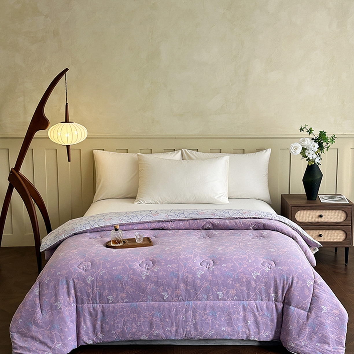 91家纺网 家纺一手货源 找家纺 （总）睡棉坊 2025新款全棉纯棉色织提花双层纱冬被被子被芯