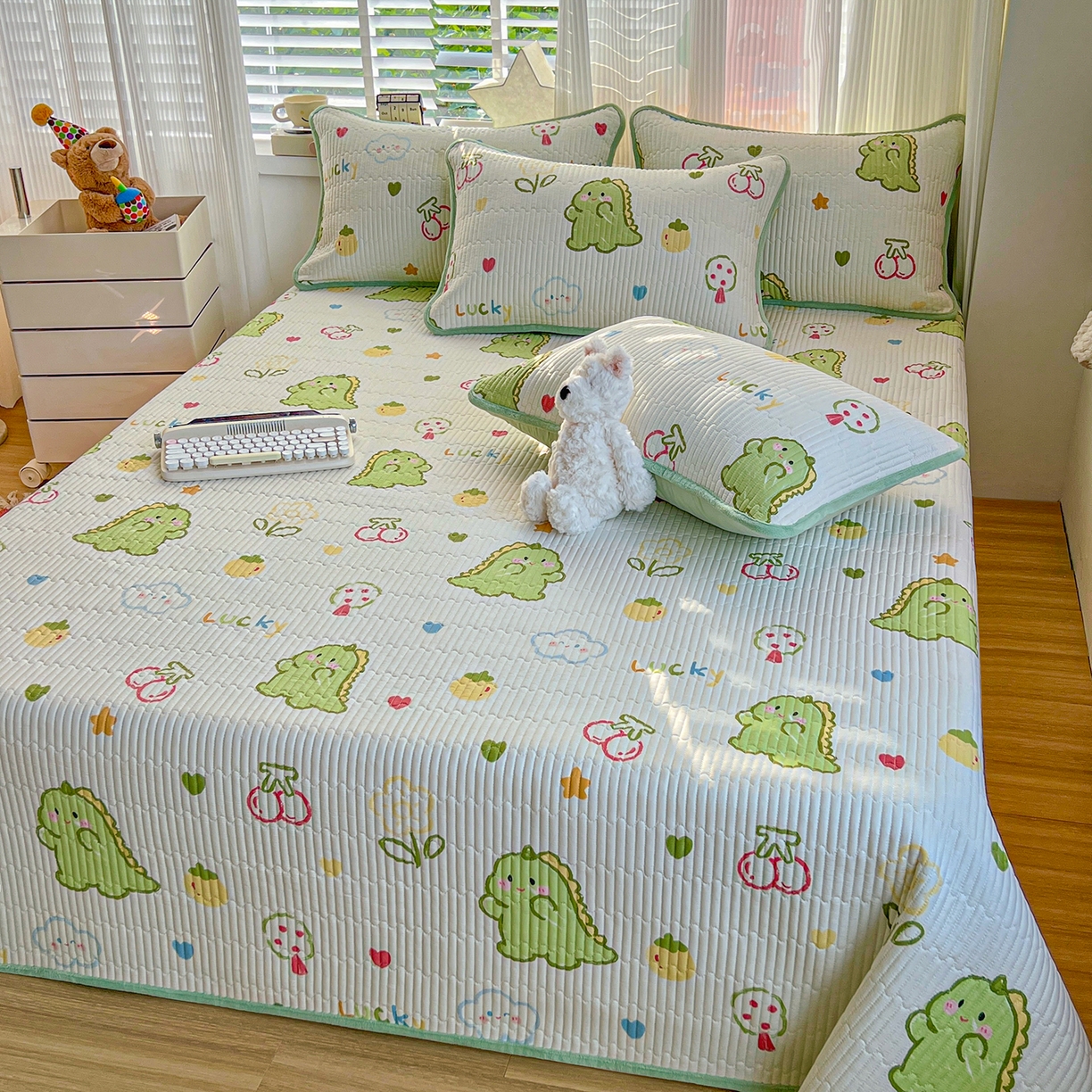 91家纺网 家纺一手货源 找家纺 X猫先生 2025新品棉加绒床盖一面全棉一面牛奶绒床盖炕盖加厚床单床垫四季款系列二 幸运独角龙(A棉B绒）