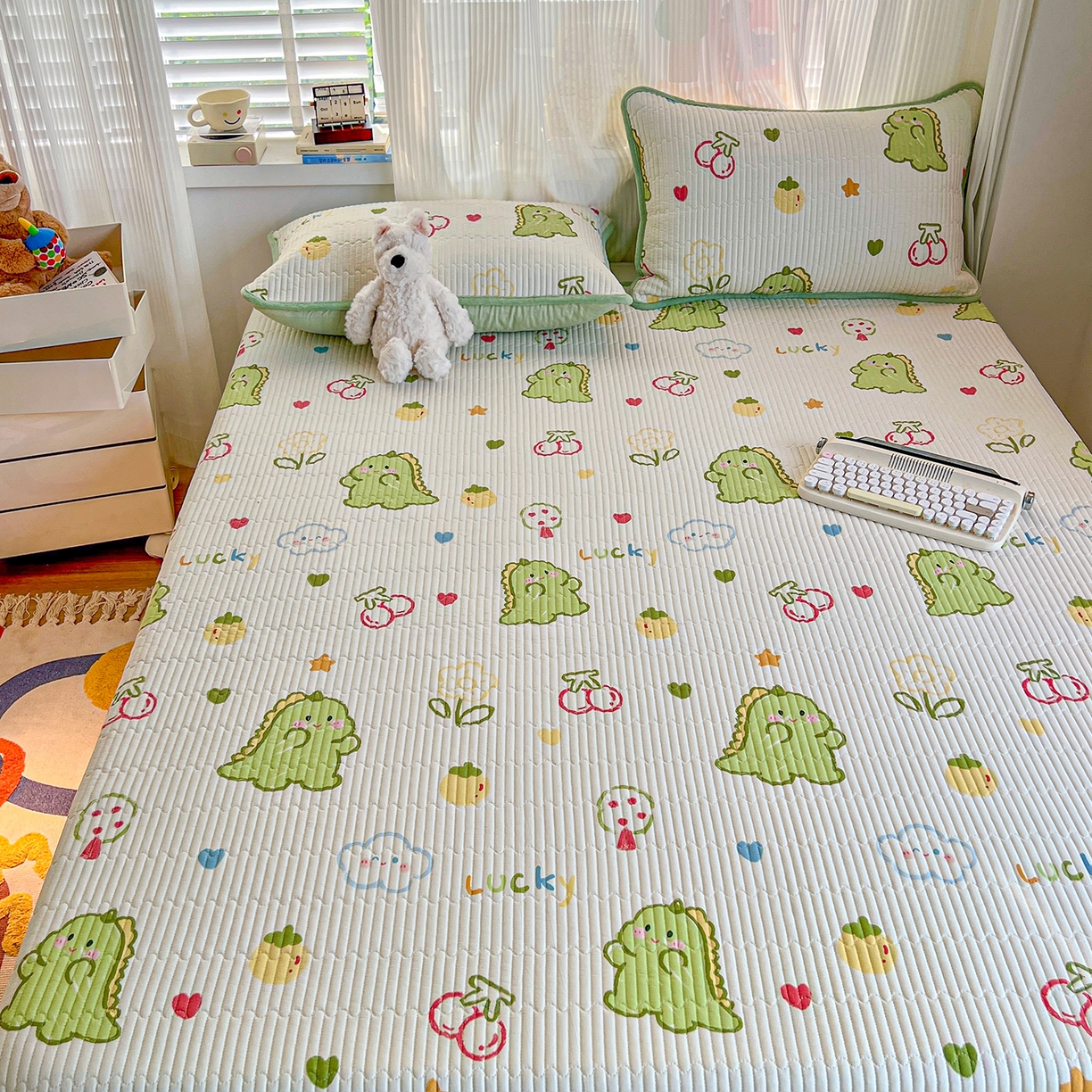 91家纺网 家纺一手货源 找家纺 X猫先生 2025新品棉加绒床盖一面全棉一面牛奶绒床盖炕盖加厚床单床垫四季款系列二 幸运独角龙(A棉B绒）