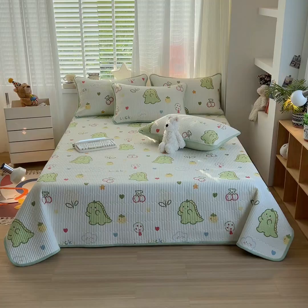 91家纺网 家纺一手货源 找家纺 X猫先生 2025新品棉加绒床盖一面全棉一面牛奶绒床盖炕盖加厚床单床垫四季款系列二 幸运独角龙(A棉B绒）