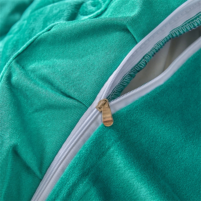 91家纺网 家纺一手货源 找家纺 屹成家纺2025新款水晶绒夹棉绗缝蕾丝床裙三件套（塞纳河畔）床裙单件起售价不低于105元 翡翠绿