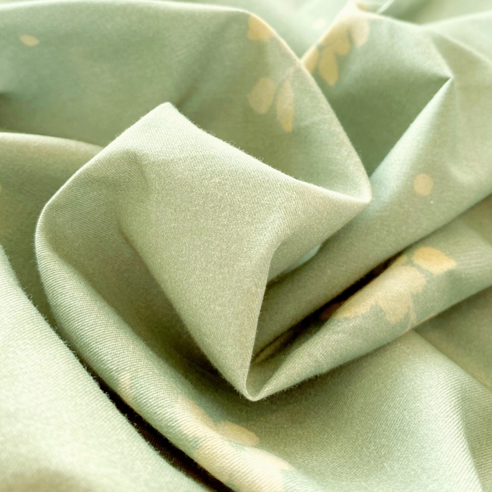 91家纺网 家纺一手货源 找家纺 星期三家纺 2025新款10月新款铂金全棉纯棉13372四件套 春雾-绿