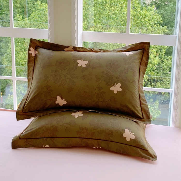 91家纺网 家纺一手货源 找家纺 星期三家纺 2025新款10月新款铂金全棉纯棉13372四件套 蝶恋花