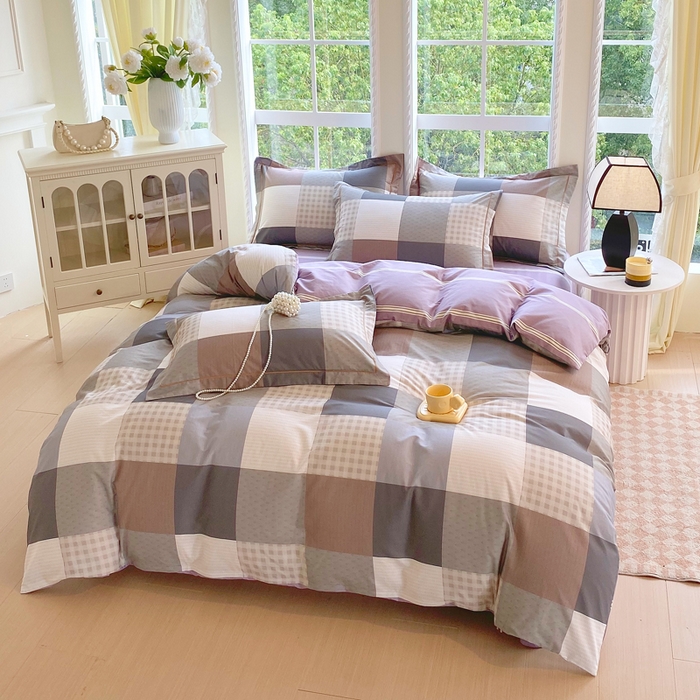 91家纺网 家纺一手货源 找家纺 星期三家纺 2025新款10月新款铂金全棉纯棉13372四件套 格博