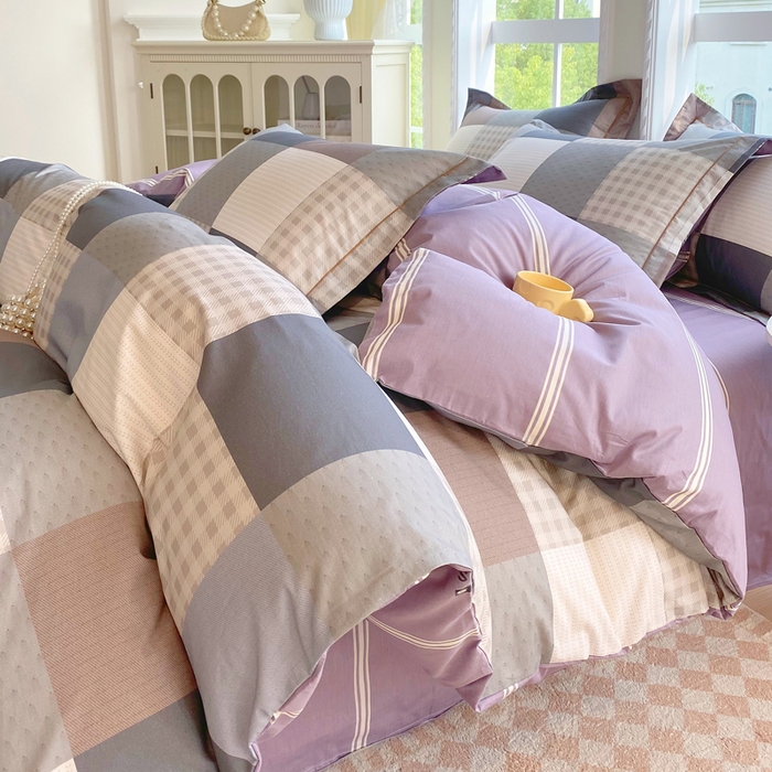 91家纺网 家纺一手货源 找家纺 星期三家纺 2025新款10月新款铂金全棉纯棉13372四件套 格博