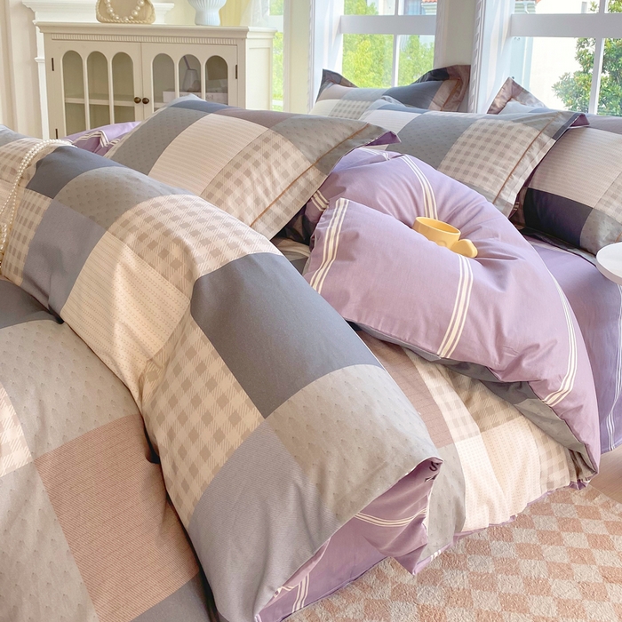 91家纺网 家纺一手货源 找家纺 星期三家纺 2025新款10月新款铂金全棉纯棉13372四件套 格博