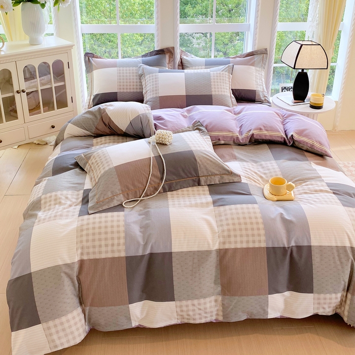 91家纺网 家纺一手货源 找家纺 星期三家纺 2025新款10月新款铂金全棉纯棉13372四件套 格博