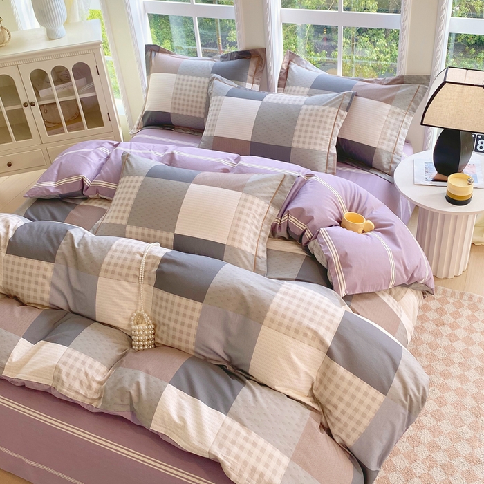 91家纺网 家纺一手货源 找家纺 星期三家纺 2025新款10月新款铂金全棉纯棉13372四件套 格博