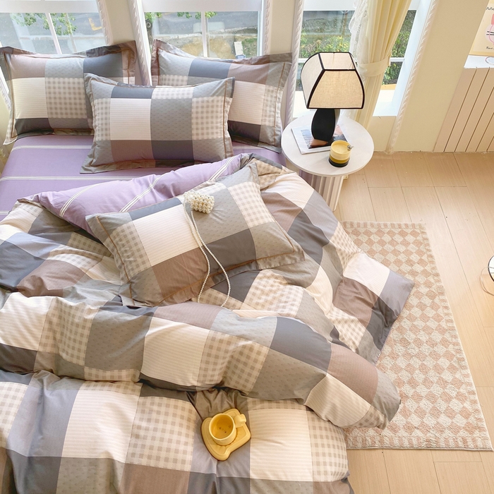 91家纺网 家纺一手货源 找家纺 星期三家纺 2025新款10月新款铂金全棉纯棉13372四件套 格博