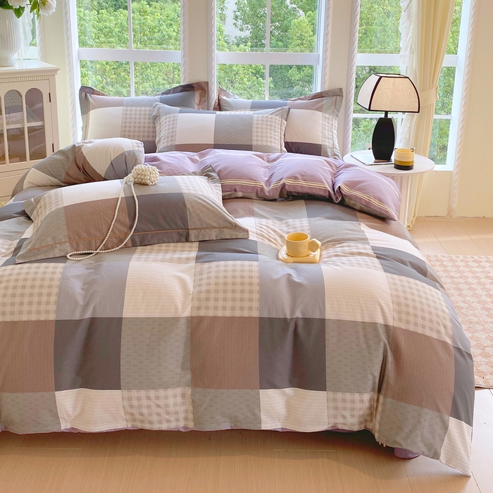 91家纺网 家纺一手货源 找家纺 星期三家纺 2025新款10月新款铂金全棉纯棉13372四件套 格博