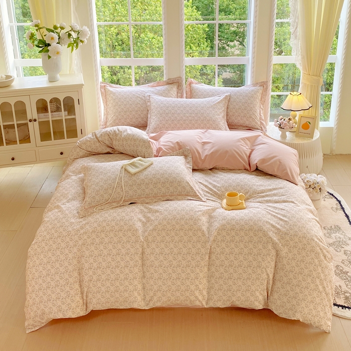 91家纺网 家纺一手货源 找家纺 星期三家纺 2025新款10月新款铂金全棉纯棉13372四件套 花溪