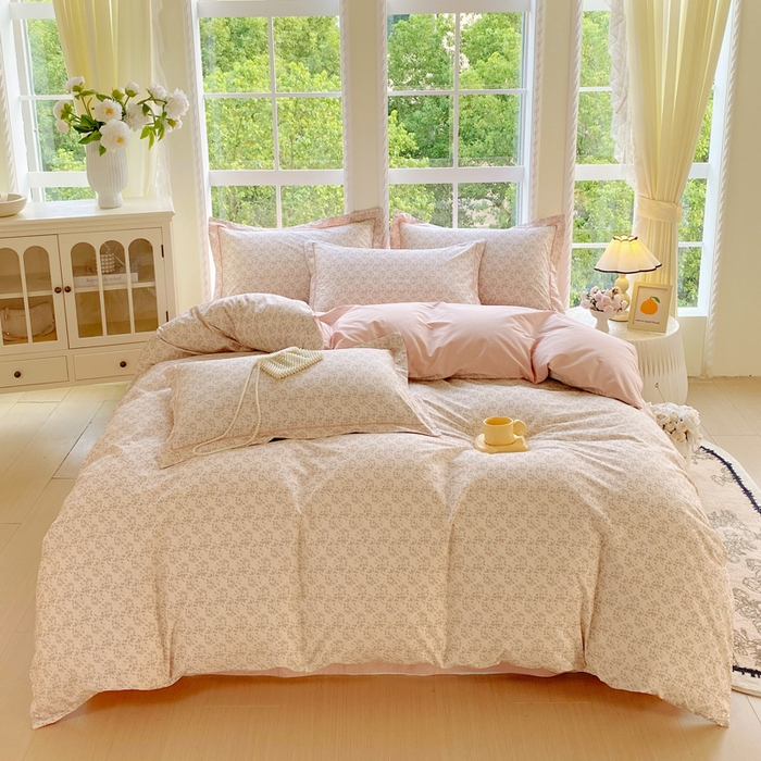 91家纺网 家纺一手货源 找家纺 星期三家纺 2025新款10月新款铂金全棉纯棉13372四件套 花溪