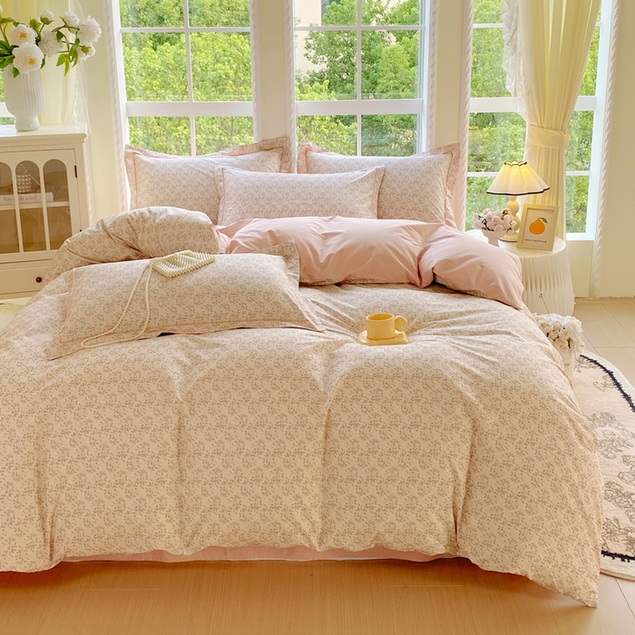 91家纺网 家纺一手货源 找家纺 星期三家纺 2025新款10月新款铂金全棉纯棉13372四件套 花溪