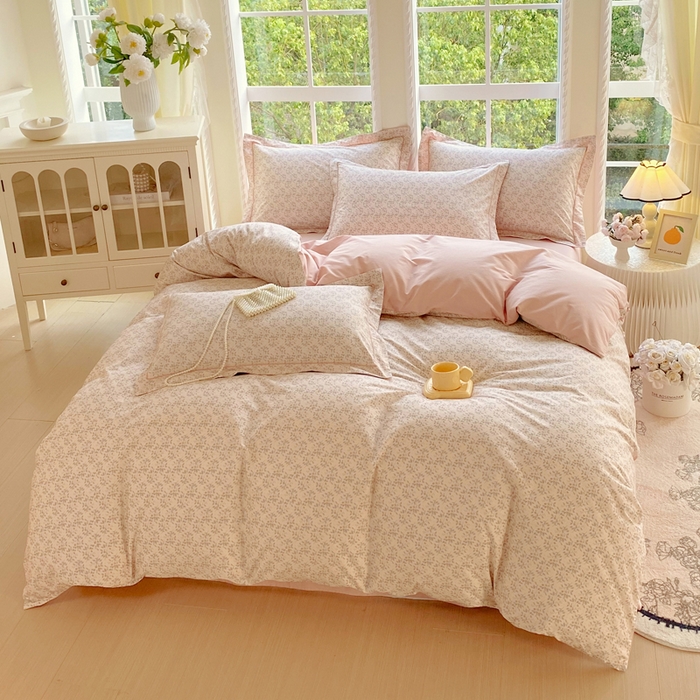 91家纺网 家纺一手货源 找家纺 星期三家纺 2025新款10月新款铂金全棉纯棉13372四件套 花溪