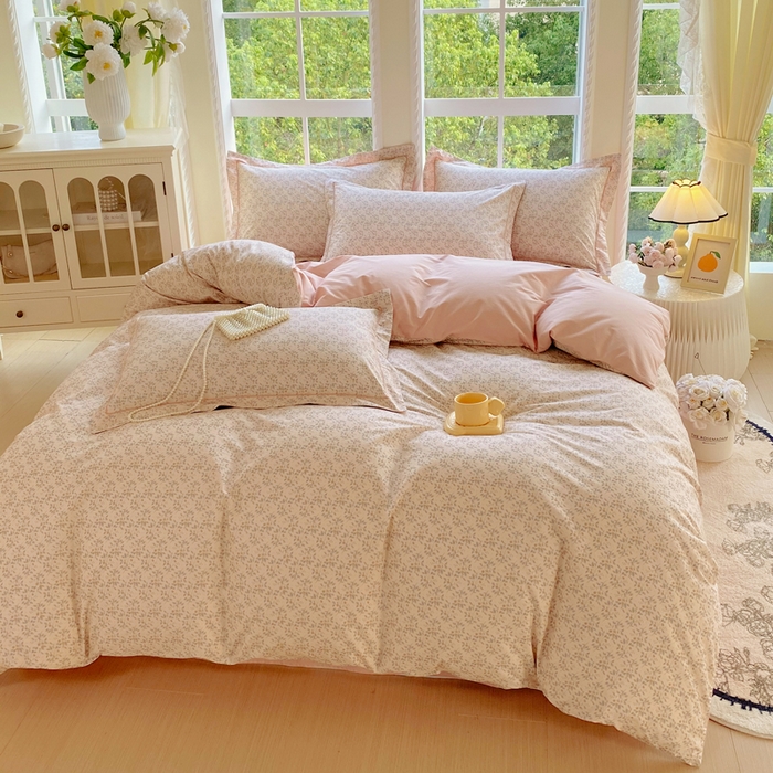 91家纺网 家纺一手货源 找家纺 星期三家纺 2025新款10月新款铂金全棉纯棉13372四件套 花溪