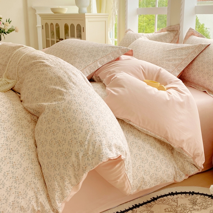 91家纺网 家纺一手货源 找家纺 星期三家纺 2025新款10月新款铂金全棉纯棉13372四件套 花溪