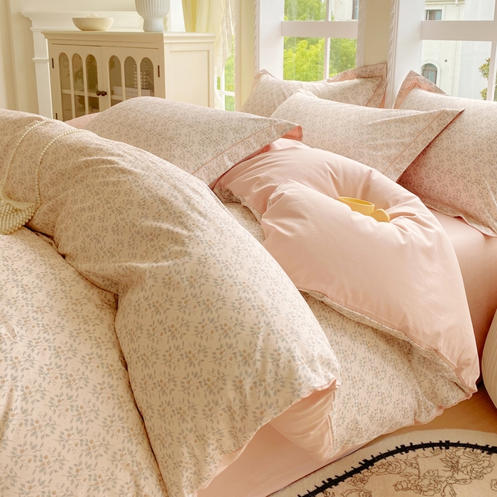 91家纺网 家纺一手货源 找家纺 星期三家纺 2025新款10月新款铂金全棉纯棉13372四件套 花溪