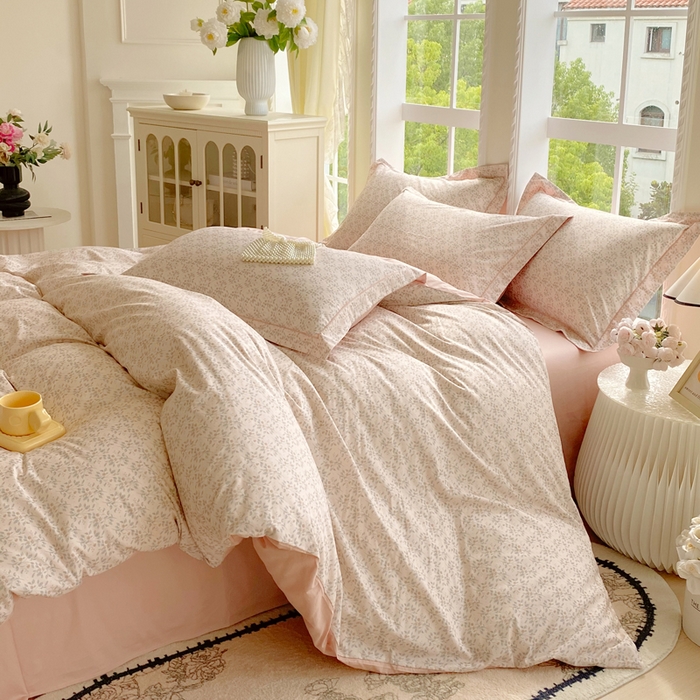 91家纺网 家纺一手货源 找家纺 星期三家纺 2025新款10月新款铂金全棉纯棉13372四件套 花溪