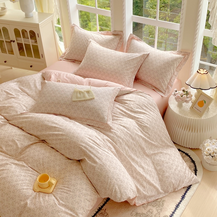 91家纺网 家纺一手货源 找家纺 星期三家纺 2025新款10月新款铂金全棉纯棉13372四件套 花溪