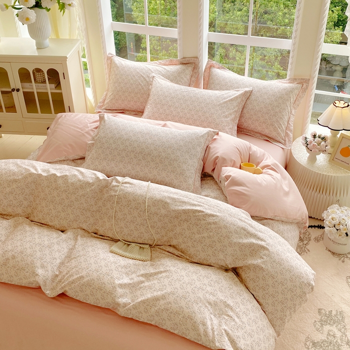 91家纺网 家纺一手货源 找家纺 星期三家纺 2025新款10月新款铂金全棉纯棉13372四件套 花溪