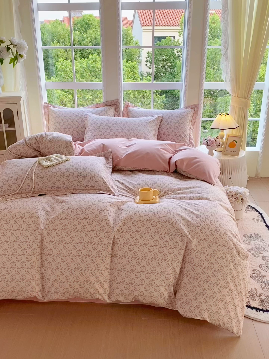 91家纺网 家纺一手货源 找家纺 星期三家纺 2025新款10月新款铂金全棉纯棉13372四件套 花溪