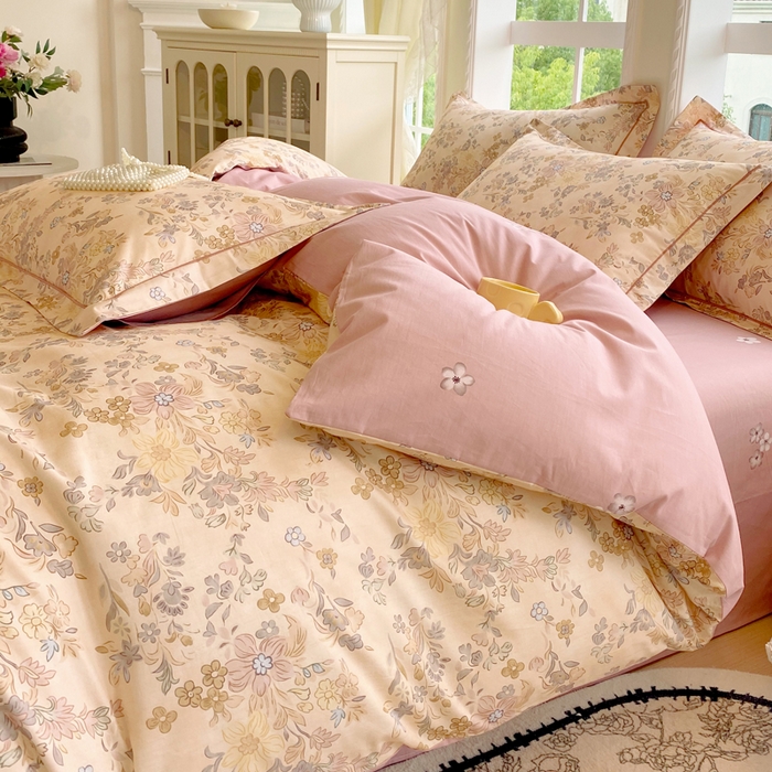 星期三家纺 2025新款10月新款铂金全棉纯棉13372四件套 亦朵