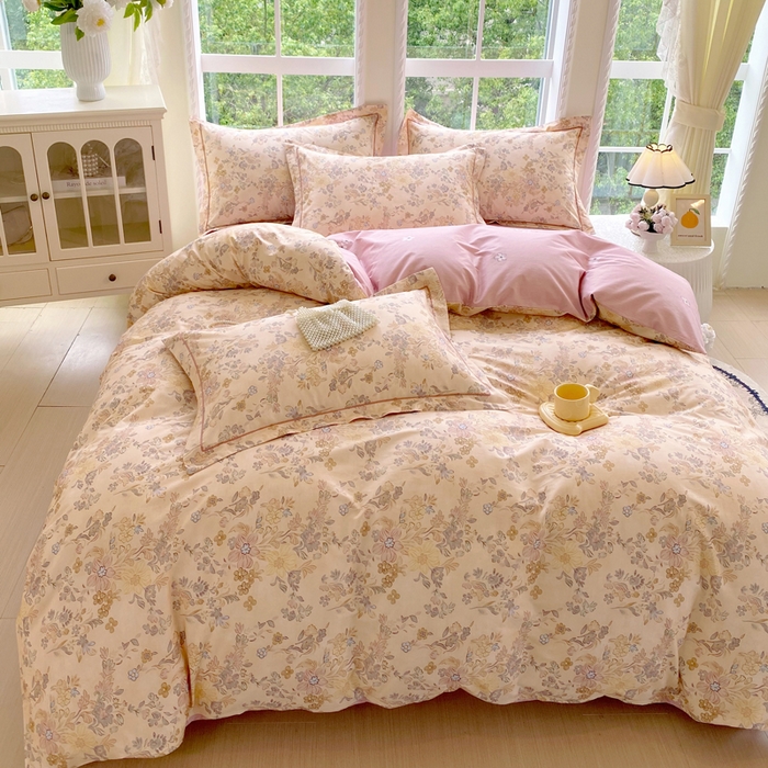 91家纺网 家纺一手货源 找家纺 星期三家纺 2025新款10月新款铂金全棉纯棉13372四件套 亦朵