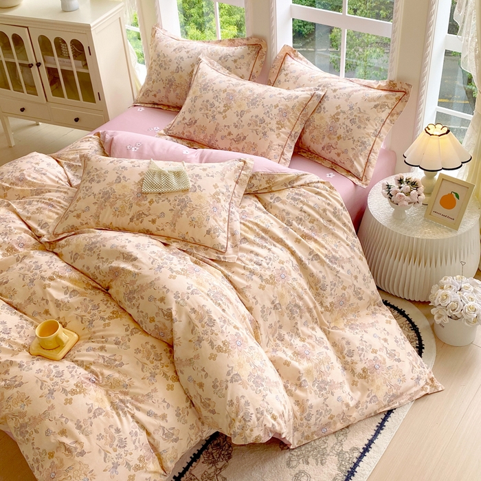 91家纺网 家纺一手货源 找家纺 星期三家纺 2025新款10月新款铂金全棉纯棉13372四件套 亦朵