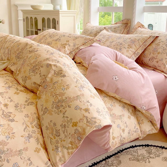 91家纺网 家纺一手货源 找家纺 星期三家纺 2025新款10月新款铂金全棉纯棉13372四件套 亦朵