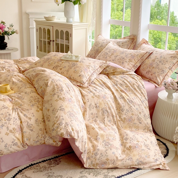 91家纺网 家纺一手货源 找家纺 星期三家纺 2025新款10月新款铂金全棉纯棉13372四件套 亦朵