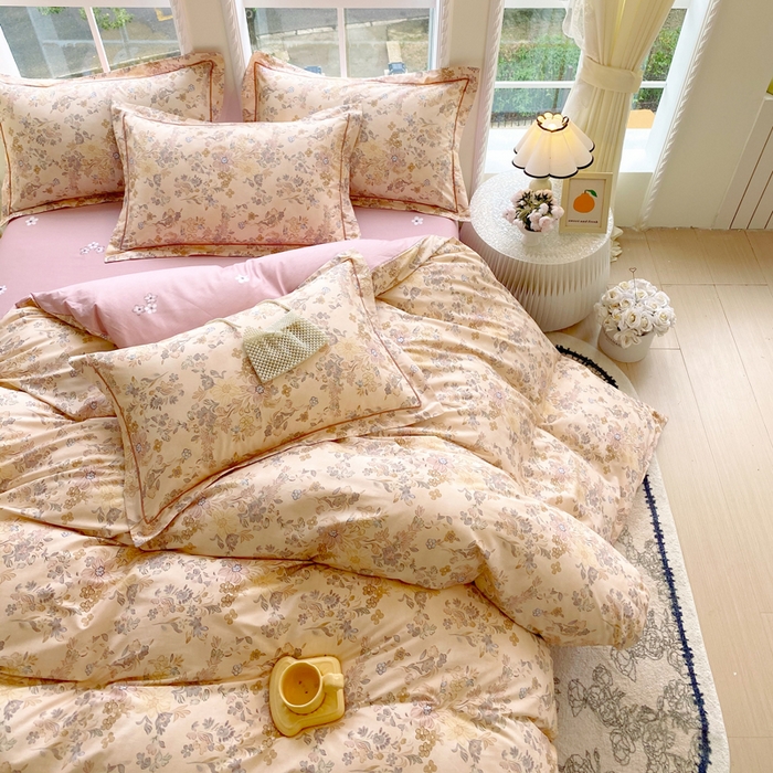 91家纺网 家纺一手货源 找家纺 星期三家纺 2025新款10月新款铂金全棉纯棉13372四件套 亦朵