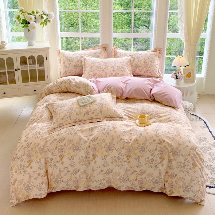 91家纺网 家纺一手货源 找家纺 星期三家纺 2025新款10月新款铂金全棉纯棉13372四件套 亦朵