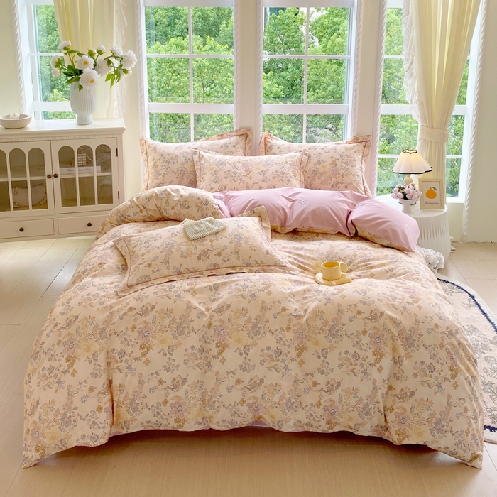 91家纺网 家纺一手货源 找家纺 星期三家纺 2025新款10月新款铂金全棉纯棉13372四件套 亦朵