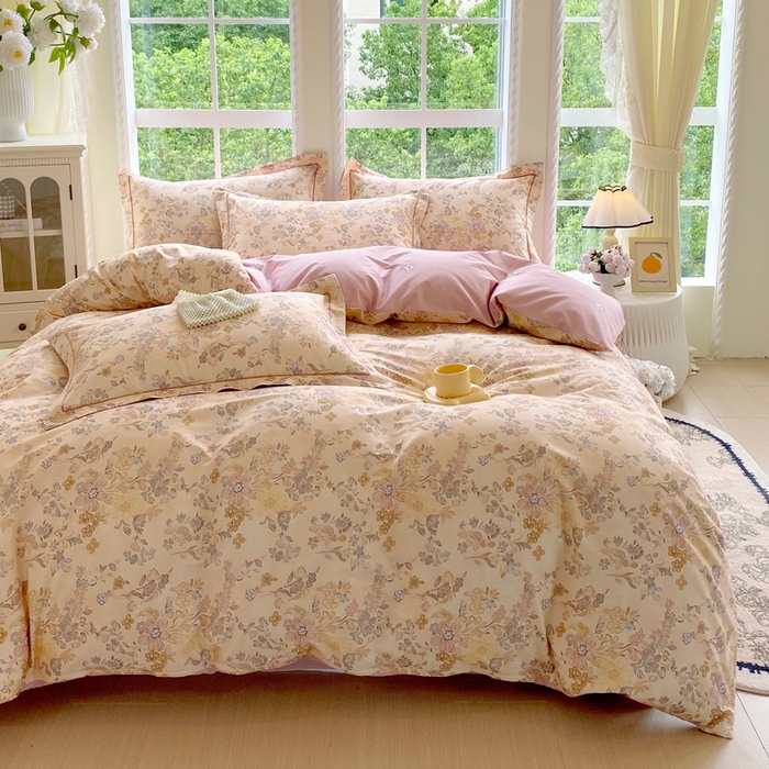 91家纺网 家纺一手货源 找家纺 星期三家纺 2025新款10月新款铂金全棉纯棉13372四件套 亦朵