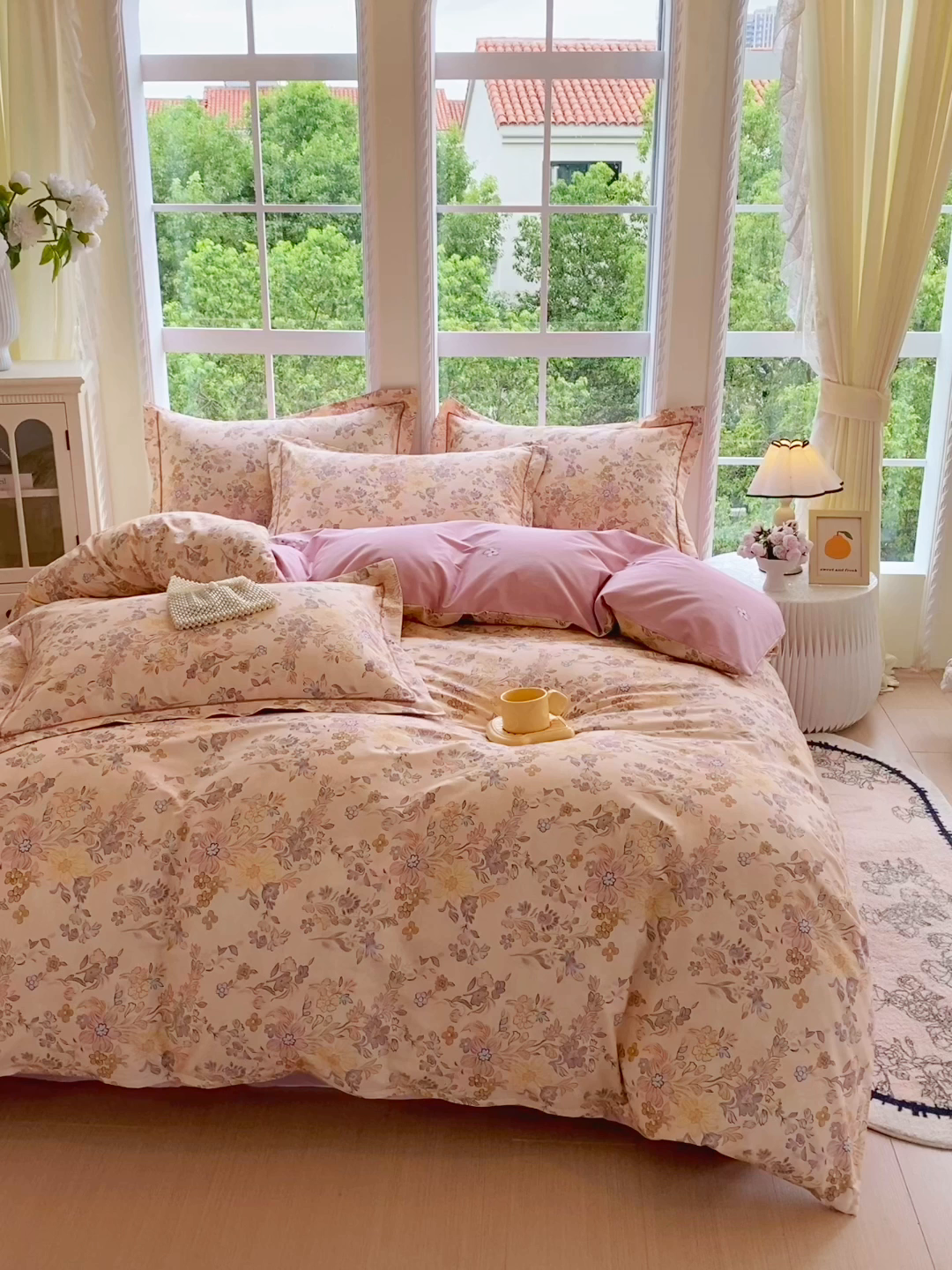 91家纺网 家纺一手货源 找家纺 星期三家纺 2025新款10月新款铂金全棉纯棉13372四件套 亦朵