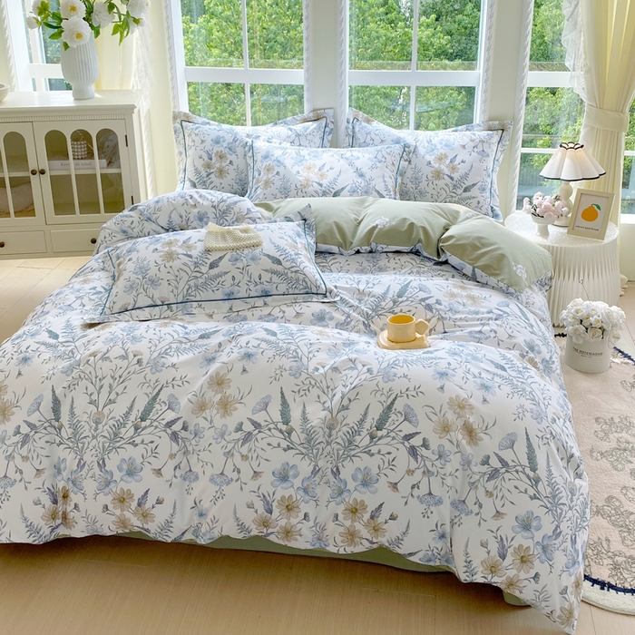 91家纺网 家纺一手货源 找家纺 星期三家纺 2025新款10月新款铂金全棉纯棉13372四件套 云澈