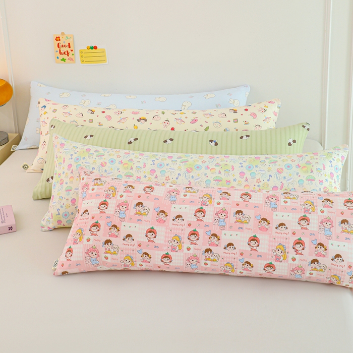 91家纺网 家纺一手货源 找家纺 （总）大熊枕芯 2025新款全棉双层纱有氧长枕抱枕芯+枕套