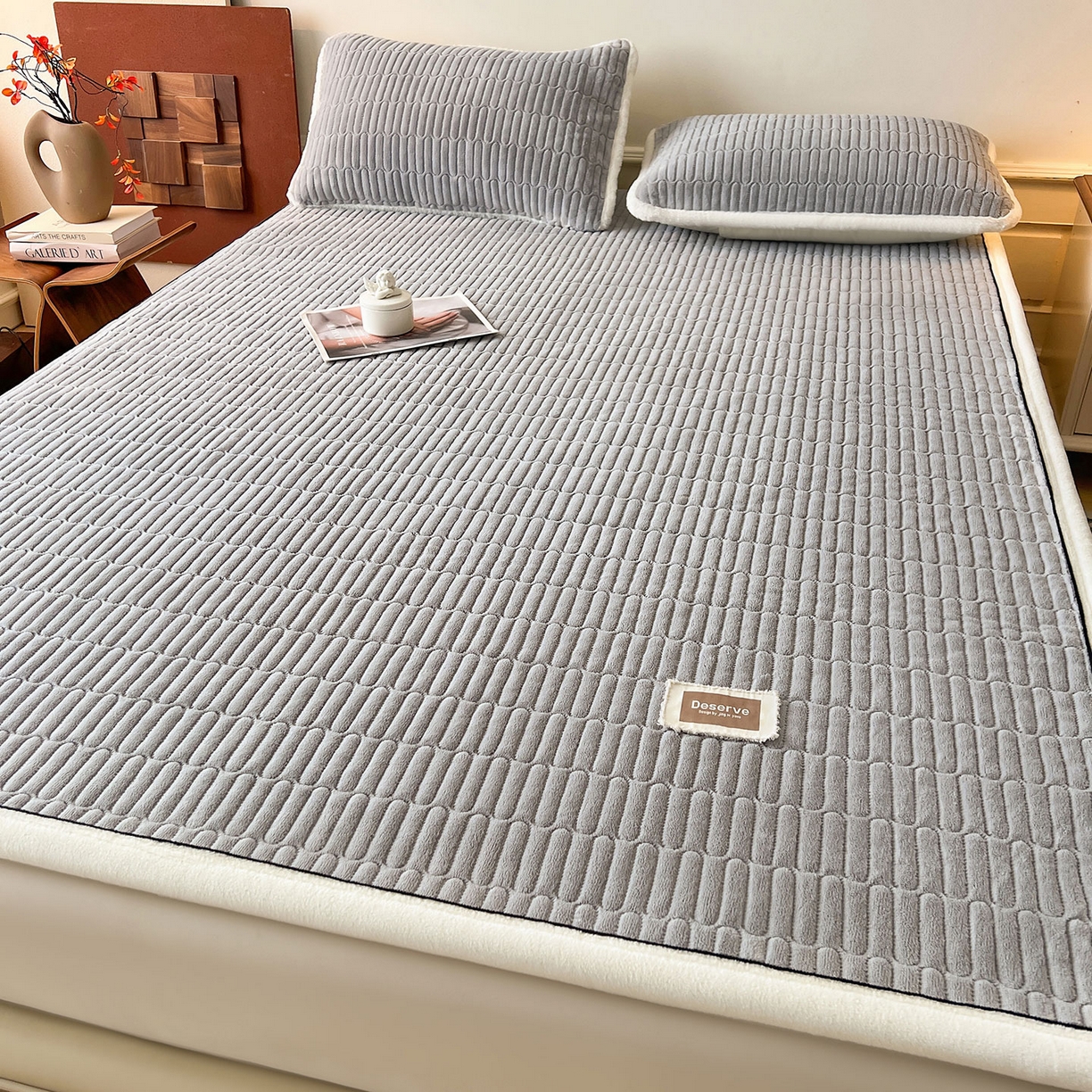 91家纺网 家纺一手货源 找家纺 （总）喜居 2025新款A类高克重宝宝绒夹棉床褥垫-绮梦系列